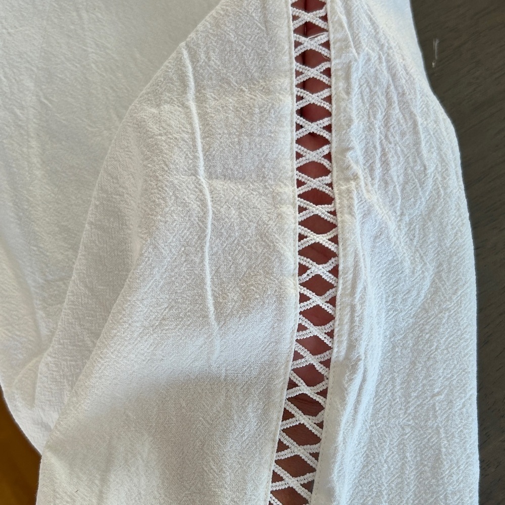 White linen & cotton white Beach Ankle-Length Women's Pants size XL New W Tag - Picture 16 of 16